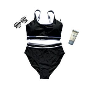 NWT, BMJL, Women, Bikini Set, Black and White, Sz M